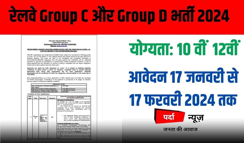 RRC NR Recruitment 2024